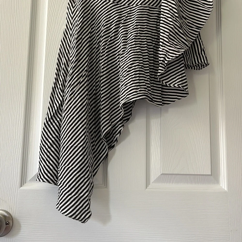 Halston Silk One Shoulder Top - Picture 4 of 16